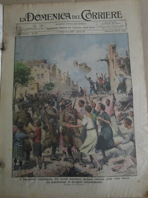 LA DOMENICA DEL CORRIERE N.14 6/4/1930-PIA DEI TOLOMEI/G MARCONI/NAVIGLIO-ADIGE 