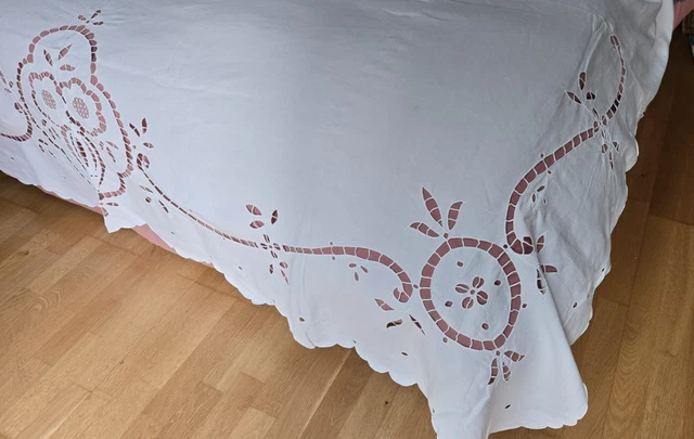 Drap Ancien De Prestige – Richelieu à La Fleur De Lys – Lin