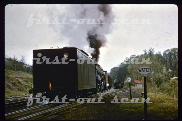 R DUPLICATE SLIDE - Norfolk & Western N&W STEAM Helper Action on Coal Drag