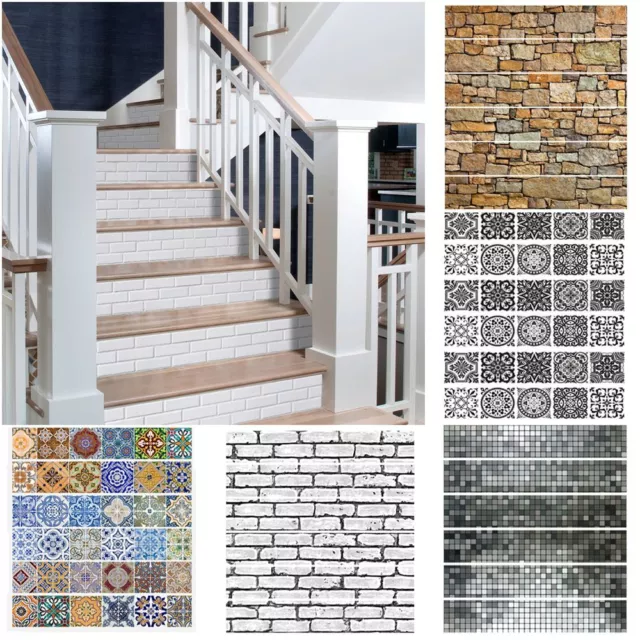 Selbstklebend Brick Wallpaper 3D Stair Stickers Mosaik Dekals Mural der Treppe