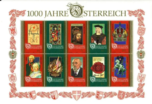 Österreich Block 12 postfrisch, 1000 Jahre Österreich