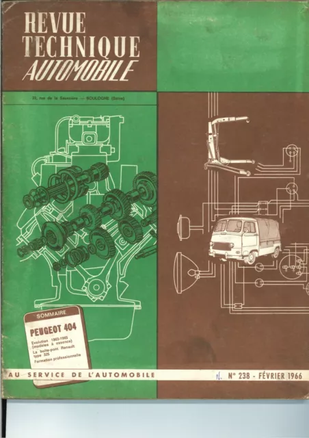 Revue technique automobile  RTA PEUGEOT 404 Essence