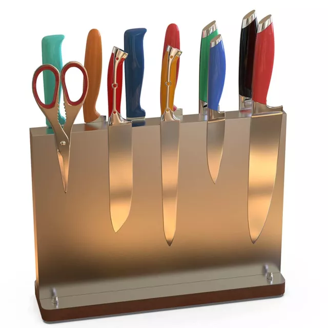 Magnetic Knife Block Holder 2-Side Magnets Knife Holder Display Stand