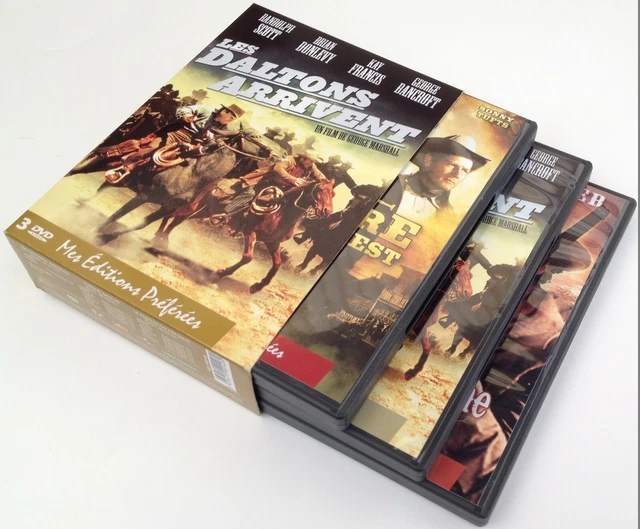 dvd COFFRET DALTONS ARRIVENT FUREUR APACHE TRAITRE fr zone 2 disques comme neufs