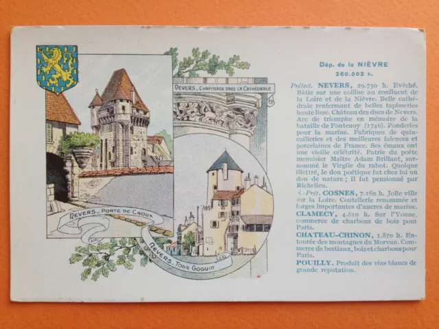cpa Pub PALDA PASTILLE illustration Burgundy NEVERS Nièvre COAT OF ARMS Tower Goguin