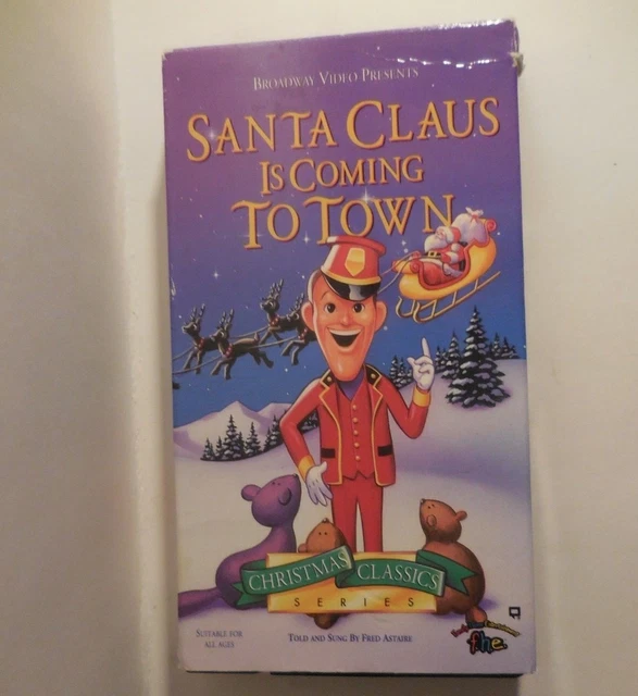 SANTA CLAUS IS COMING TO TOWN VHS Tape Fred Astaire Christmas Classic ...