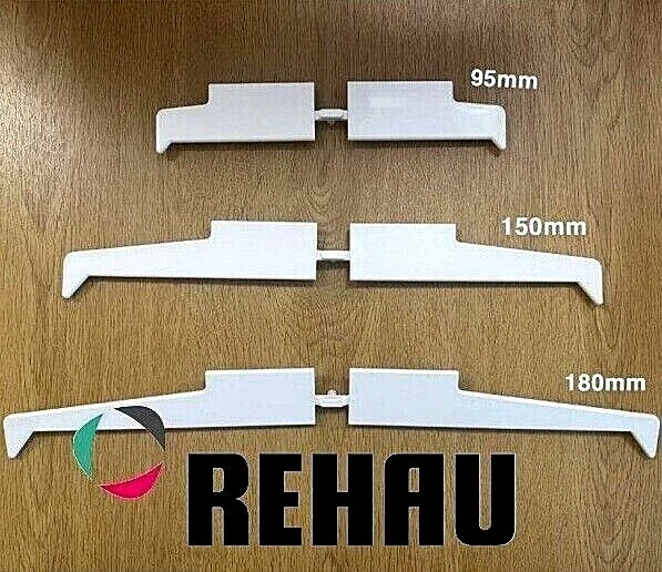 150 mm 180 mm 95 Rehau finestra tappi estremità morsetto davanzale pvc upvc pvcu plastica doppio