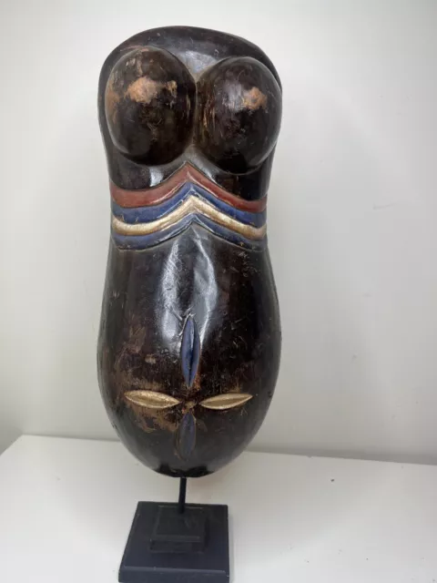 Makonde Pregnant Belly Mask Njorowe African Art 18" X 7" African art