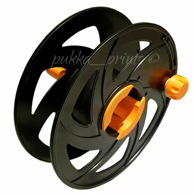 (2) 12 1/2 X 11 1/2 inch Black Plastic cable reel wire spool holds 500 4 AWG