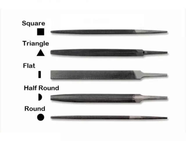 Industrial Steel Files Bastard Cut Flat/Round/Half Round/Triangle/Square:8"-14" 2