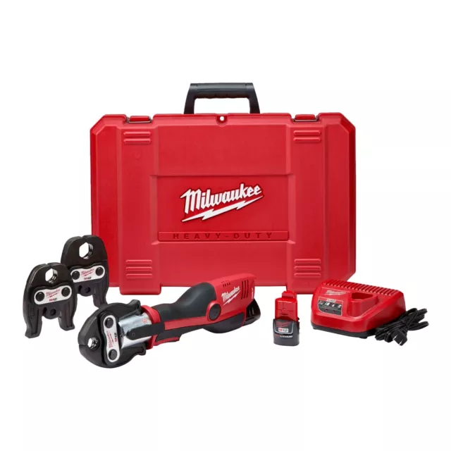 FACTORY RECONDITIONED Milwaukee 2473-22 M12 FORCE LOGIC Press Tool Kit -NEW Jaws