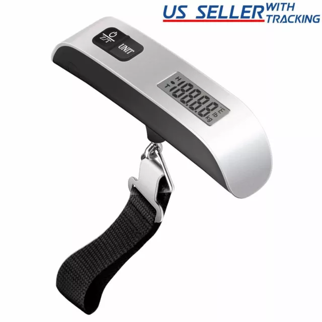 Portable Travel LCD Digital Hanging Luggage Scale Electronic Weight 110lb 50kg 2