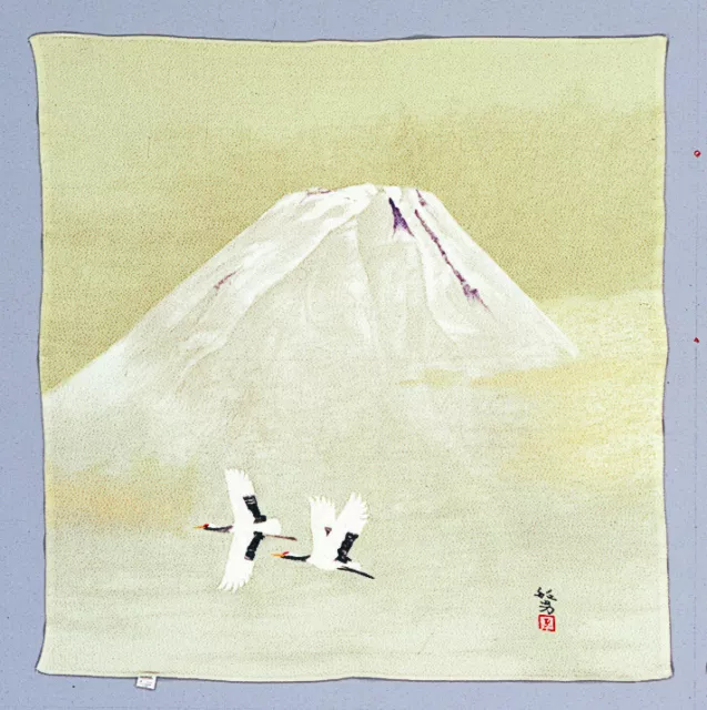 Furoshiki Japanese Traditional Silk Fabric Wrap Gifts Famous Painting Mt. Fuji