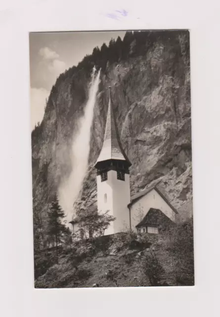 2 AK Schweiz (Lauterbrunnen Kirche mit Staubbachfall und Rheinfall)  alt