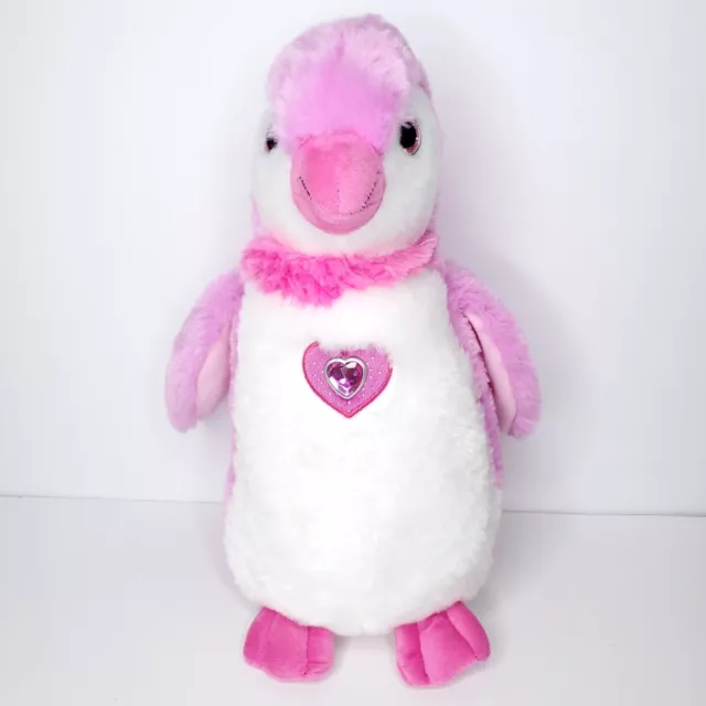 The Petting Zoo Posh Plush Pink 13" Penguin w/ Rhinestone Heart Stuffed Animal