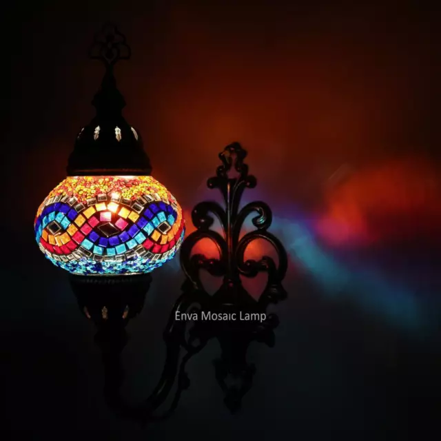 Applique murale en mosaïque turque Style marocain multicolore lampe lumière
