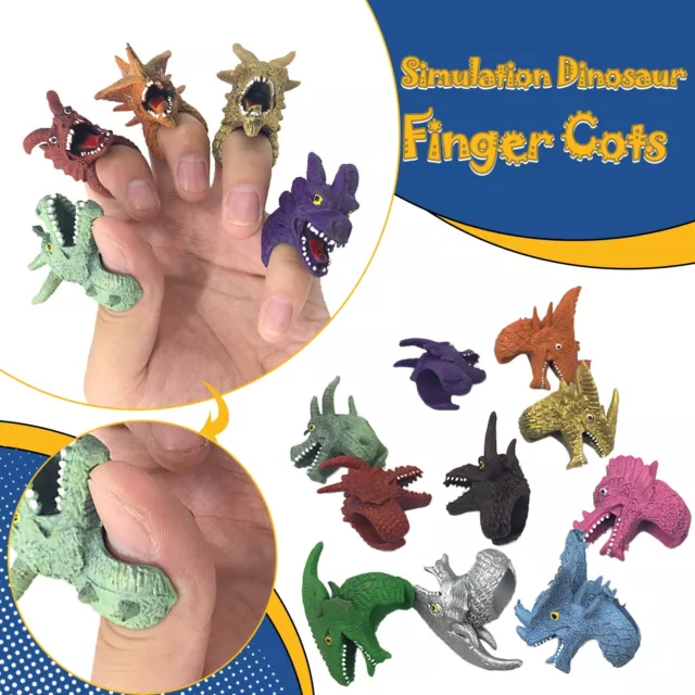 10PC Simulation Animal Finger Puppet Set Funny Hand Puppet Finger Cots