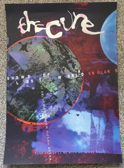 The Cure - Official Shows Of Lost World Tour Foil Poster Birmingham Utilita 2022