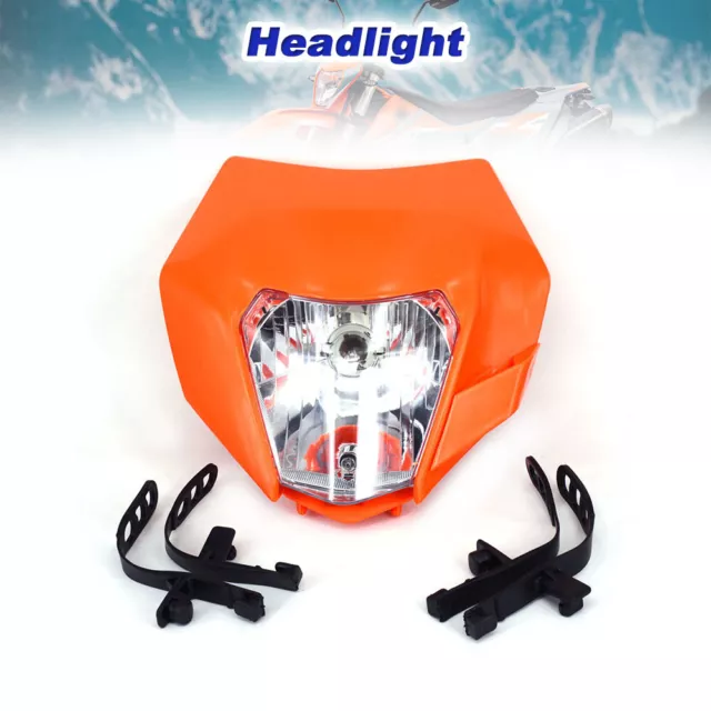 Headlight Head Light Lamp Orange Durable 12V Fits For 950 Super Enduro