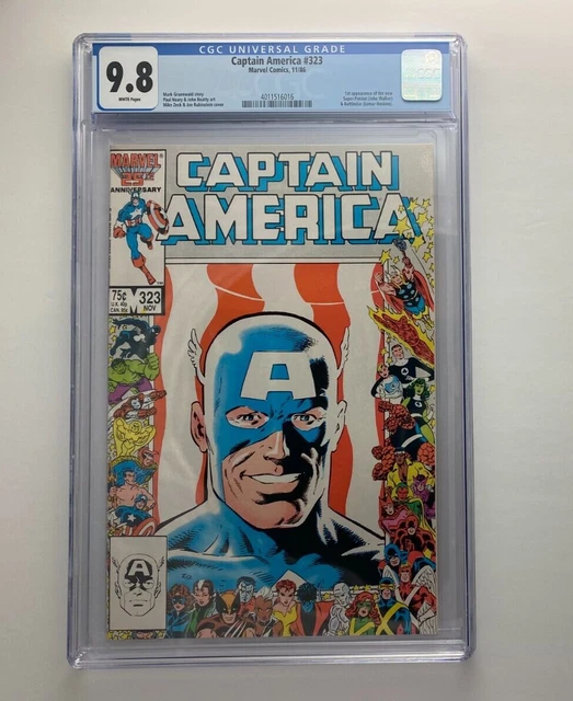 Captain America 323 • Marvel Comics 1986 • 1st John Walker • CGC 9.8 White