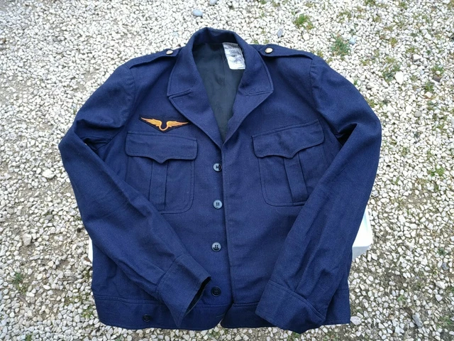 VESTE D'UNIFORME ARMÉE de l'air Française 1980 ailles orange EUR 30,00