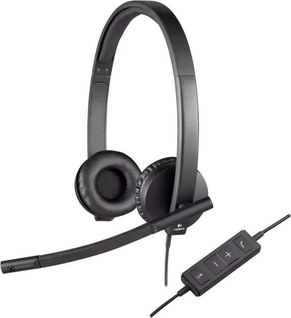 £49.99 Logitech H570e Wired Headset, Stereo Headphones - ST17