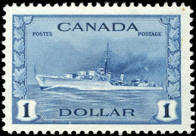 Canada Mint H F-VF $1.00 Scott #262 1942 King George VI War Issue Stamp