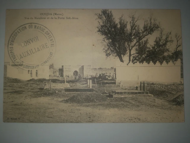 CPA - OUDJDA - Maroc - Vue du Marabout et de la Porte Sidi-Aïssa