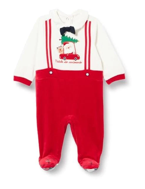 TG. 3 MESI Chicco Tutina Natale in ciniglia con piedino Bimbo 0 24 Rosso 8 EUR 39 71 PicClick IT