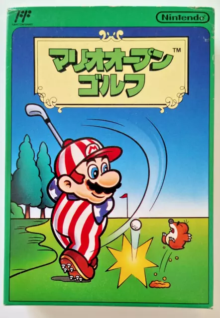 CIB! Mario Open Golf - 1991 Nintendo Famicom NTSC-J HVC-UG - Complete In Box