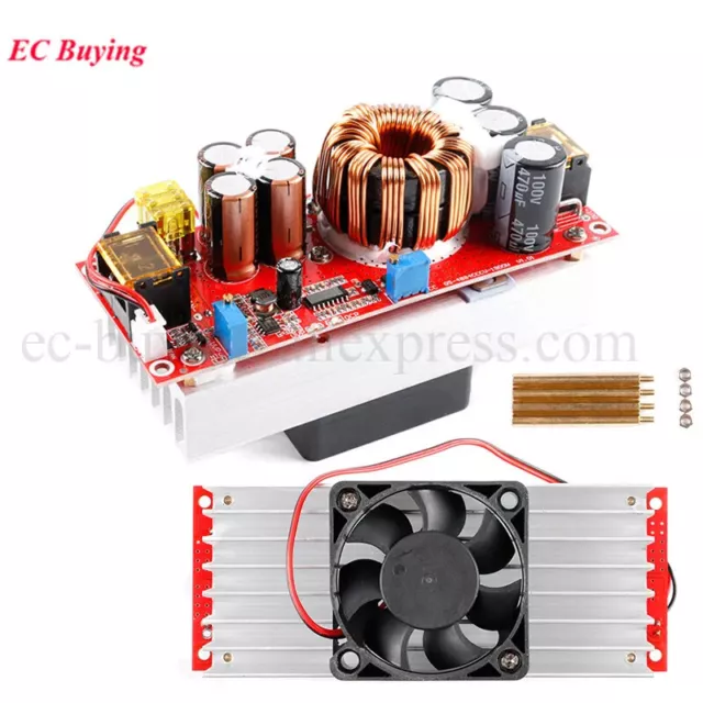 1800W 40A DC DC Voltage Converter CV Boost Step Up Board 10V -60V to 12V-90V