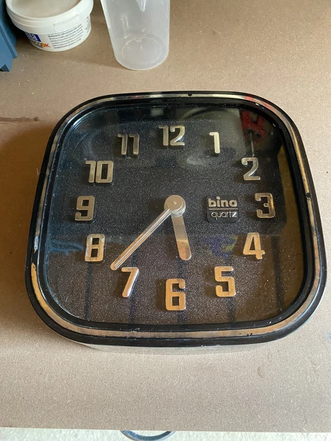 🔺OROLOGIO PARETE BINO VINTAGE ANNI 70 DESIGN WALL CLOCK braun Seiko SPACE AGE