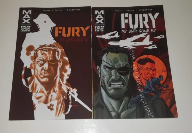 Fury My War Gone By Volume 1 & 2 Graphic Novels Complete Set By Garth Ennis