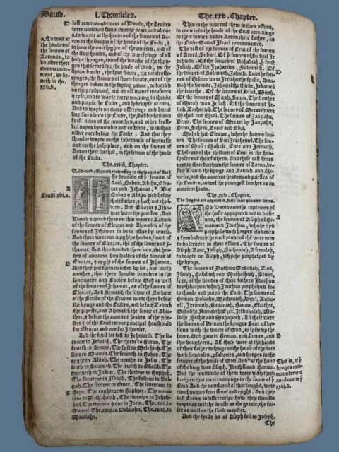 1549 Matthews-Tyndale Bible Page - An Old Testament Leaf - Select Your Passage 2