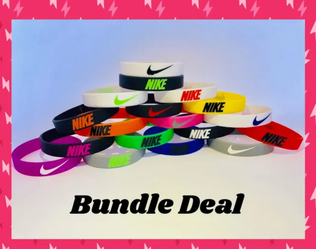 Nike Sport Baller Band Silicone Rubber Bracelet Wristband 35 pcs LOT MIX COLORS