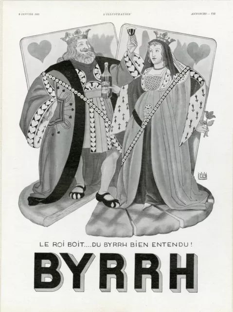 "BYRRH" Annonce originale entoilée  L'ILLUSTRATION  9/01/1932  Georges LEONNEC 