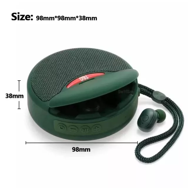 TG808 mini wireless bluetooth speaker wireless earphone two-in-one TWS subwoofer