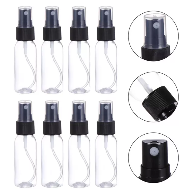 12 Pcs Round Shoulder Bottle Plastic Travel Fine Misting Spray Container Clear