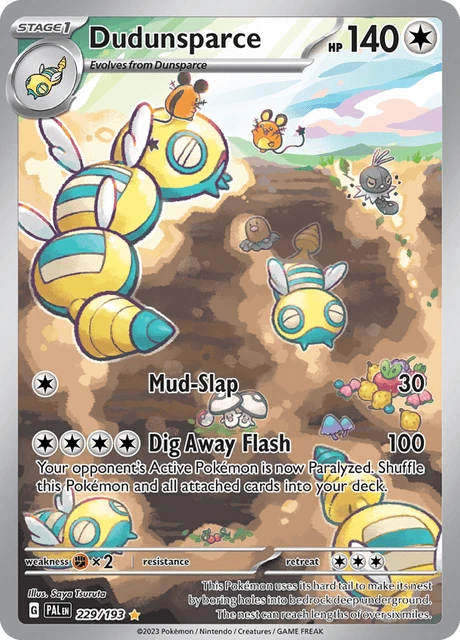 SV Paldea Evolved 229/193 Dudunsparce Illustration Rare