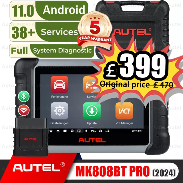 2024 AUTEL MaxiCOM MK808BT PRO+ Car Diagnostic Scanner Tool Full Bidirectional