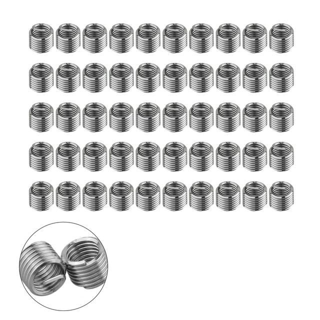 M6 Threaded Inserts Repair Kit - Stainless Steel Helicoil Wire Inserts & Tool Set For Strong Thread Repairs