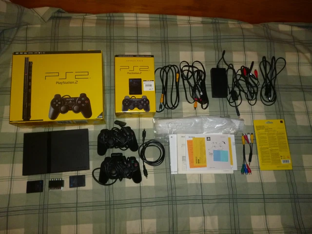 Consola Playstation 2 PS2 slim con dos mandos videojuegos juegos Sony