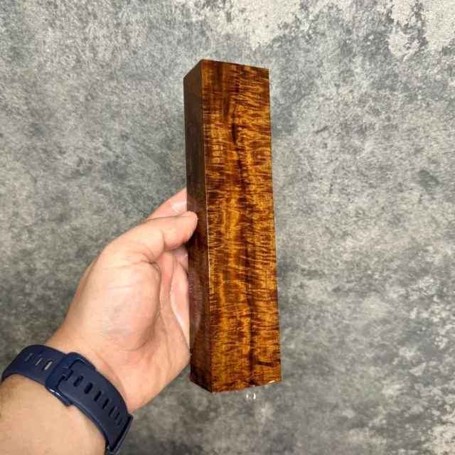 Highly Figured Australian Ringed Gidgee Block Knife Scale Hardwood Timber #9