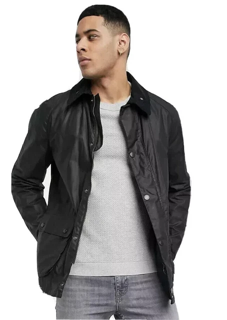 BARBOUR BEACON MORGAN Waxed Jacket Black Size L 199.00