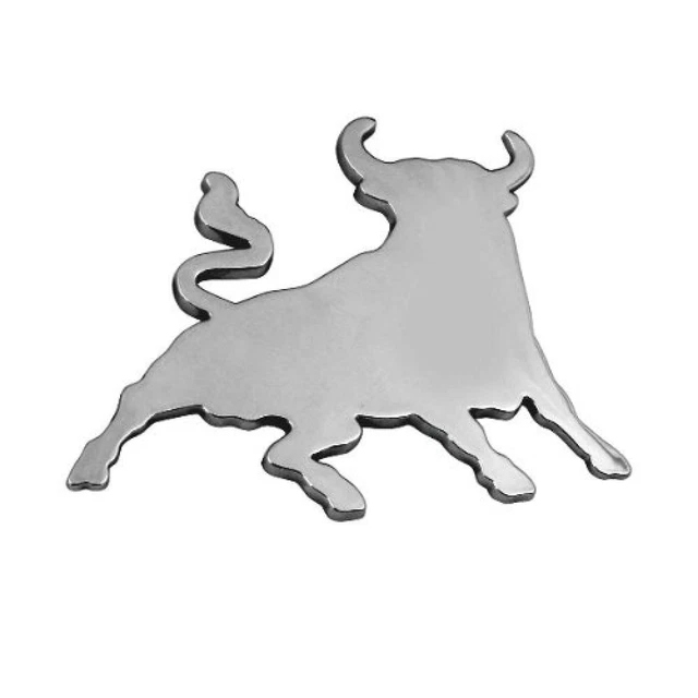 Akhan 3d07207 - cromato 3d scritta emblema logo toro Bull - NUOVO