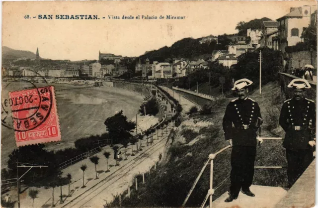 CPA Espagne SAN SEBASTIAN - Vista desde el Palacio de Miramar (303982)