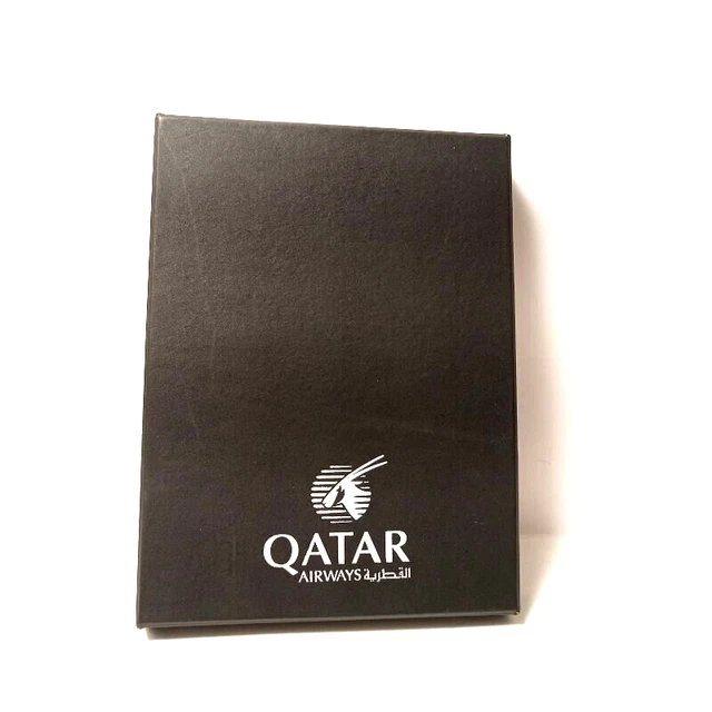 QATAR AIRWAYS BUSINESS class Pass Port And Wallet Black 7X9 6 Credit