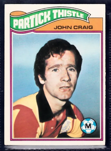 Topps 1978 Scottish Footballers-#082-Partick Thistle-John Craig