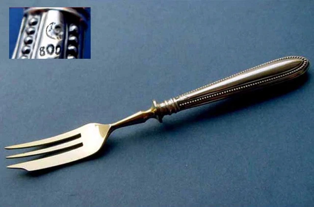 1. From 2. Fork/Kitchen Fork , 800er Silver, XIX C.C204
