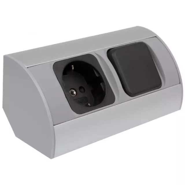 CornerBox Passez à + 1x Contact de protection Prise de courant d'angle Prise de